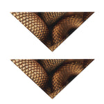 Bronze Snake Print Dog Bandana