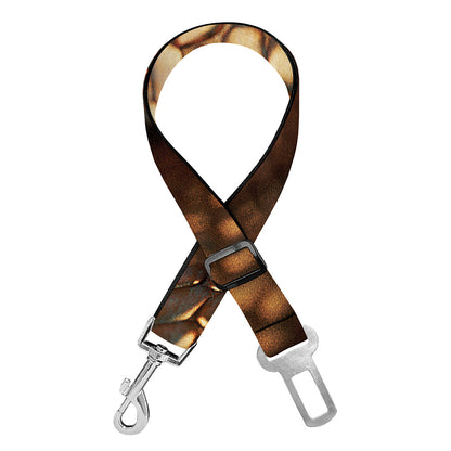 Bronze Snake Print Dog Seat Belt