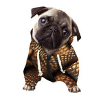Bronze Snake Print Dog Zip Up Hoodie