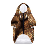 Bronze Snake Print Dog Zip Up Hoodie