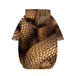 Bronze Snake Print Dog Zip Up Hoodie