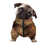 Bronze Snake Print Dog Zip Up Jacket
