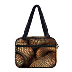 Bronze Snake Print Double Strap Bible Bag