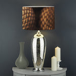 Bronze Snake Print Drum Lamp Shade