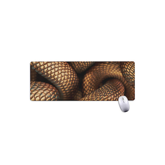 Bronze Snake Print Extended Mouse Pad