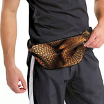 Bronze Snake Print Fanny Pack
