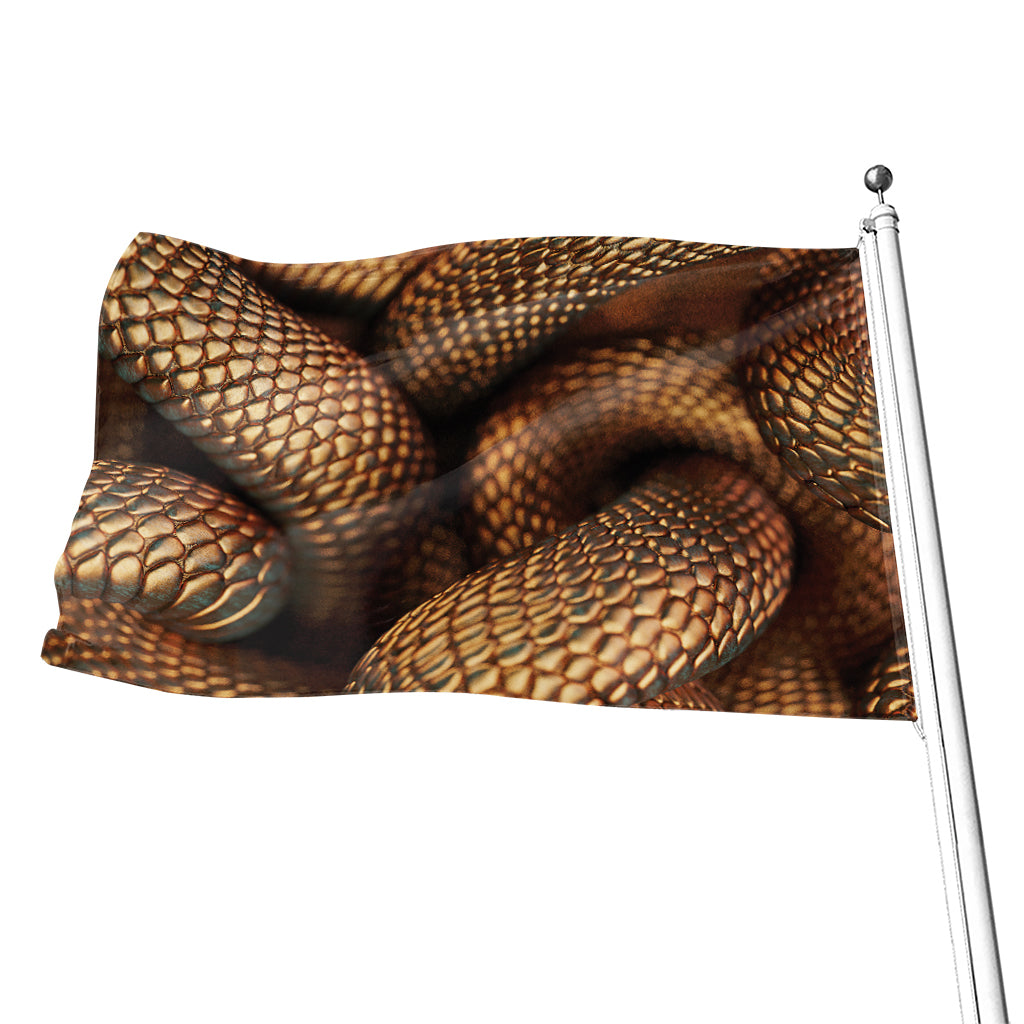 Bronze Snake Print Flag