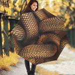 Bronze Snake Print Foldable Umbrella
