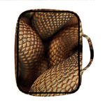 Bronze Snake Print Front Pocket Bible Bag
