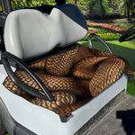Bronze Snake Print Golf Cart Seat Cover