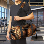 Bronze Snake Print Gym Bag