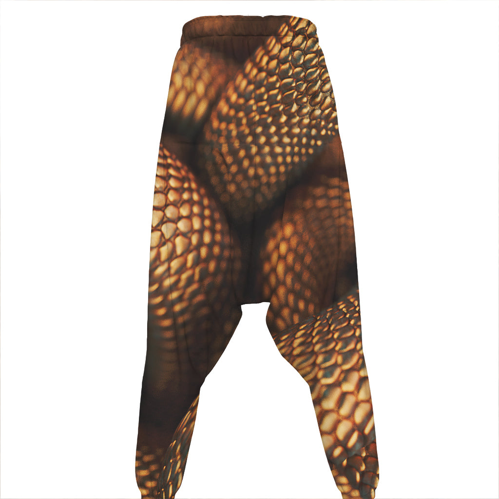 Bronze Snake Print Hammer Pants