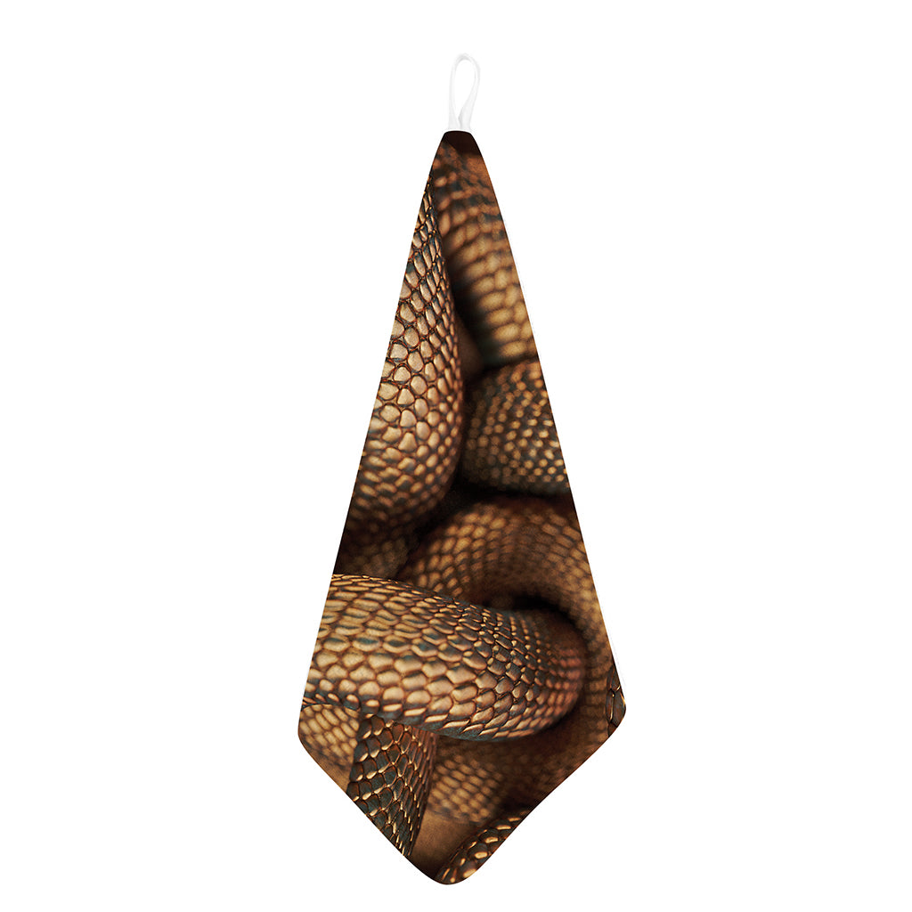 Bronze Snake Print Hand Towel