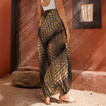 Bronze Snake Print Harem Pants