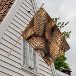 Bronze Snake Print House Flag
