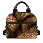Bronze Snake Print Insulated Lunch Bag