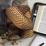 Bronze Snake Print Leather Bible Cover