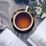 Bronze Snake Print Leather Coaster Set