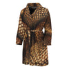 Bronze Snake Print Men's Bathrobe