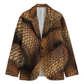 Bronze Snake Print Men's Blazer