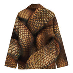 Bronze Snake Print Men's Blazer