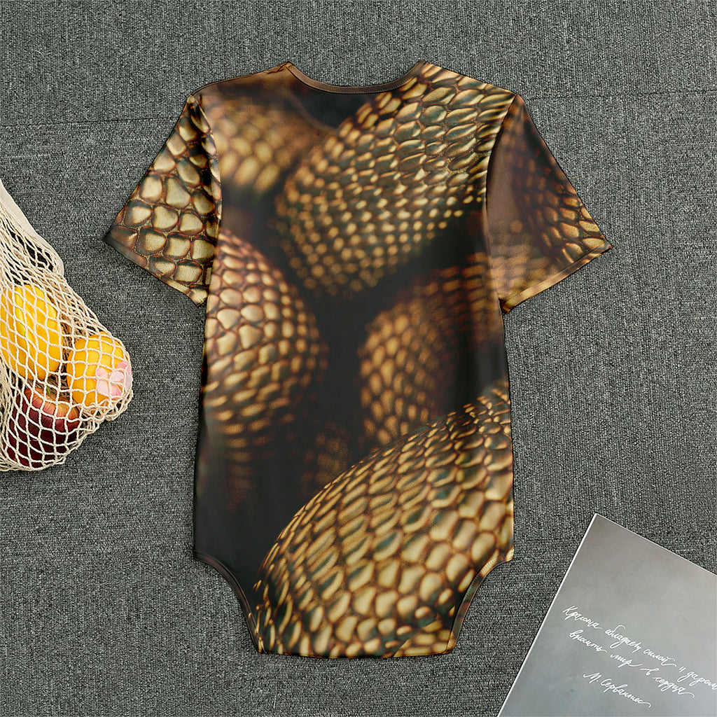 Bronze Snake Print Men's Bodysuit