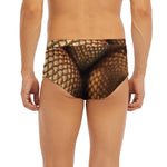 Bronze Snake Print Men's Briefs