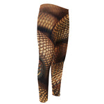 Bronze Snake Print Men's Compression Pants