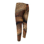 Bronze Snake Print Men's Compression Pants