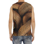 Bronze Snake Print Men's Fitness Tank Top