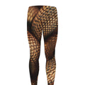 Bronze Snake Print Men's Leggings
