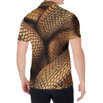 Bronze Snake Print Men's Shirt
