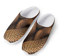 Bronze Snake Print Mesh Casual Shoes