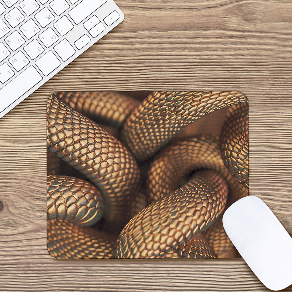 Bronze Snake Print Mouse Pad