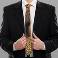 Bronze Snake Print Necktie