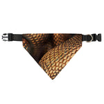 Bronze Snake Print Over The Collar Dog Bandana