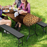 Bronze Snake Print Picnic Table Cover
