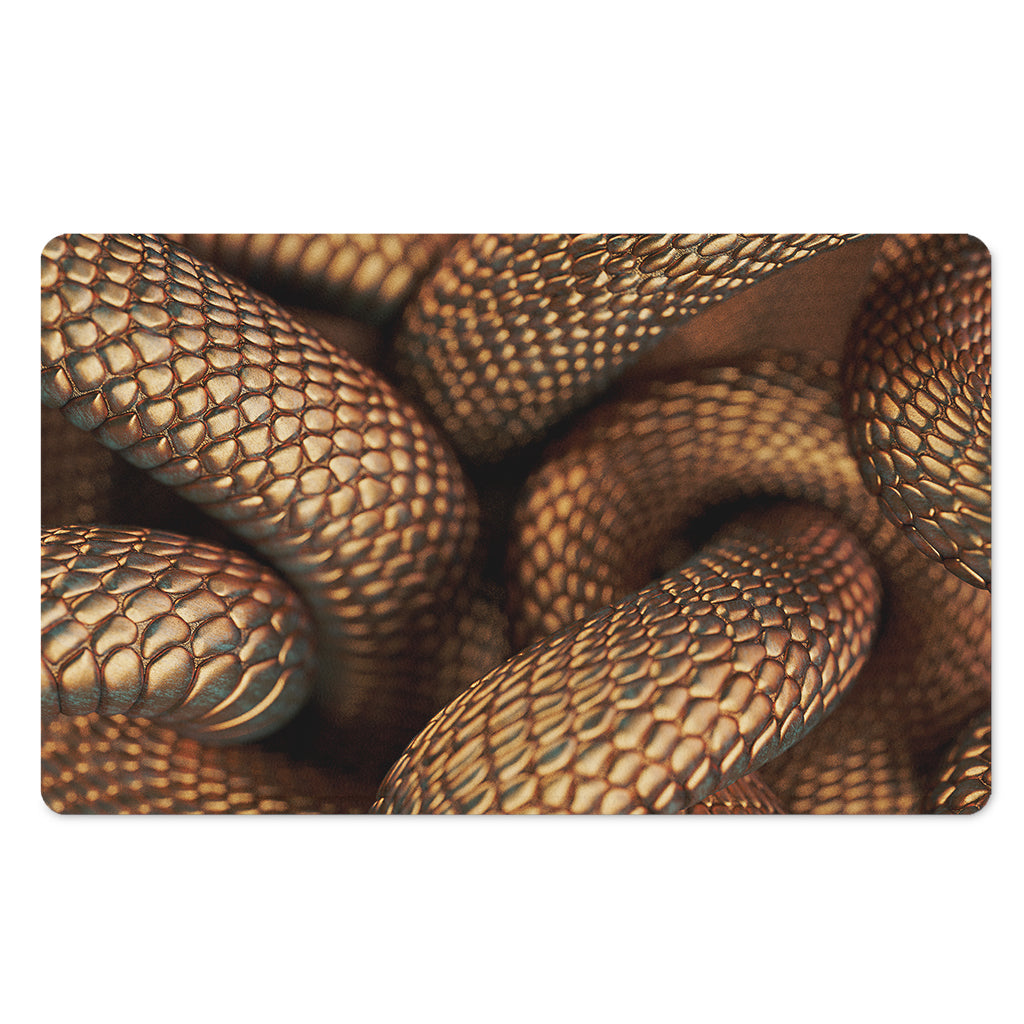 Bronze Snake Print Polyester Doormat