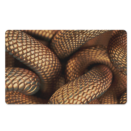 Bronze Snake Print Polyester Doormat