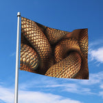Bronze Snake Print Polyester Flag