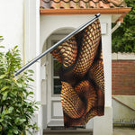 Bronze Snake Print Polyester Flag
