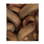 Bronze Snake Print Polyester Shower Curtain