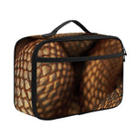 Bronze Snake Print Portable Lunch Bag