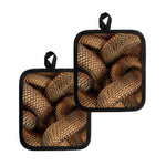 Bronze Snake Print Pot Holders