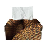 Bronze Snake Print Rectangle Tissue Box Cover