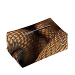 Bronze Snake Print Rectangle Tissue Box Cover