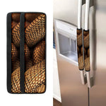 Bronze Snake Print Refrigerator Handle Covers