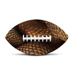 Bronze Snake Print Rugby Ball