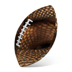Bronze Snake Print Rugby Ball