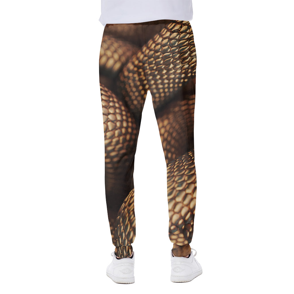 Bronze Snake Print Scuba Joggers